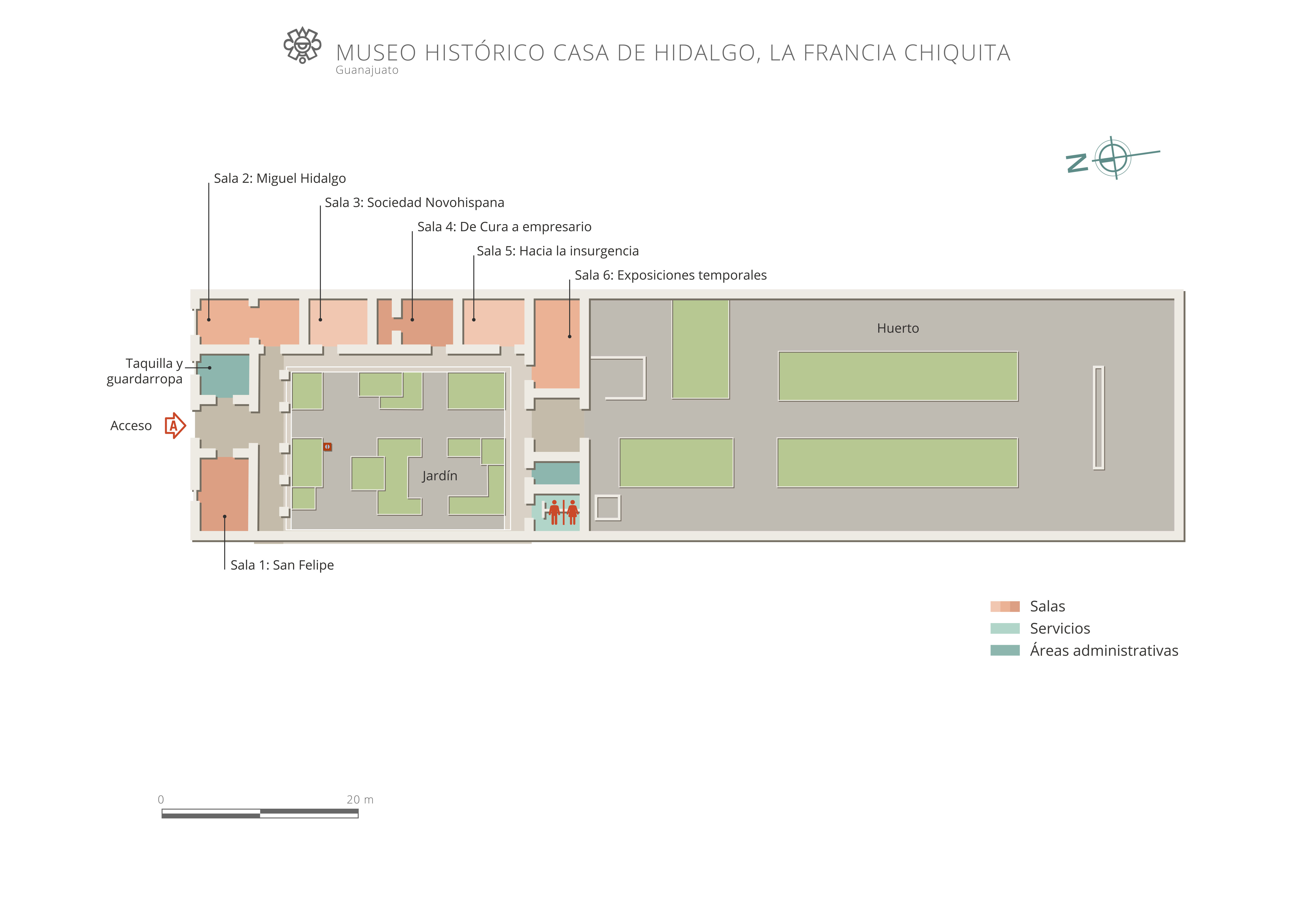 croquis Museo Histórico Casa de Hidalgo, La Francia Chiquita