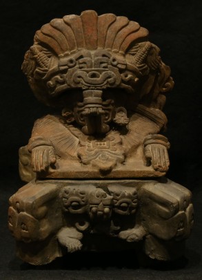 Urna con tapa mítica del dios Cocijo