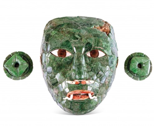 Máscara funeraria con orejeras