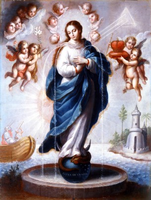 Alegoría de la Inmaculada Concepción como fuente de vida