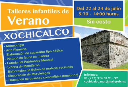 Talleres de Verano en el Museo de Sitio Xochicalco