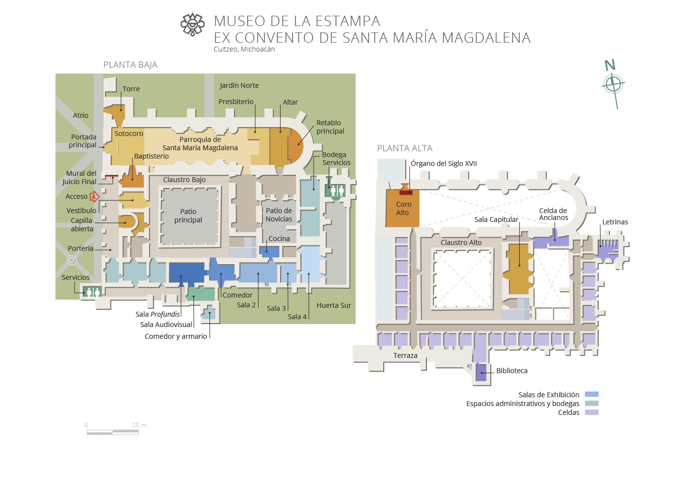 croquis Museo de la Estampa, Ex Convento de Santa María Magdalena en Cuitzeo