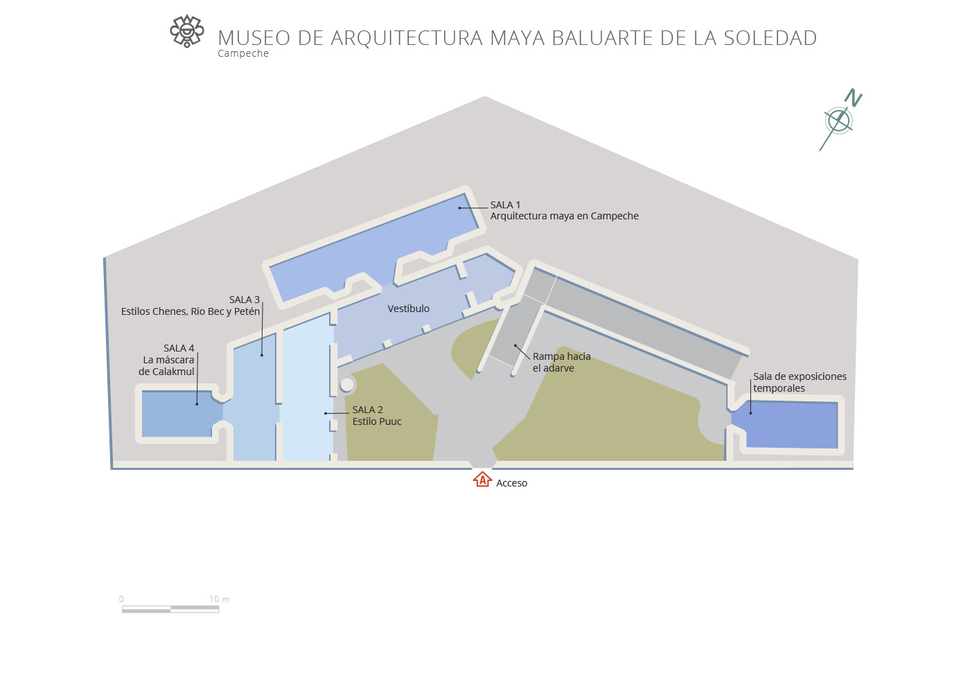 croquis Museo de Arquitectura Maya, Baluarte de la Soledad