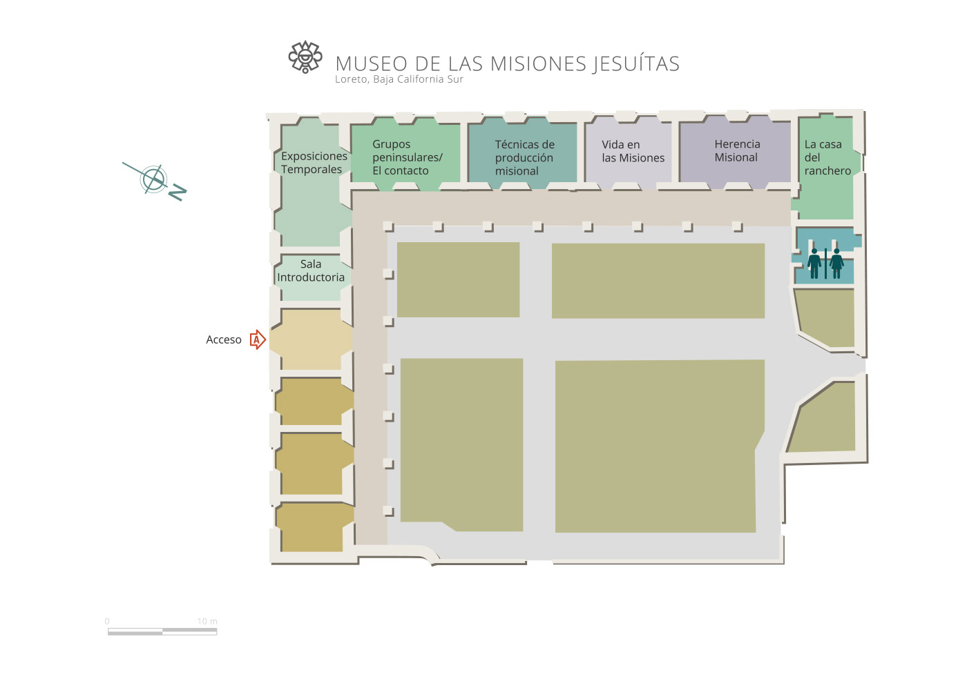 croquis Museo de las Misiones Jesuitas en Baja California Sur