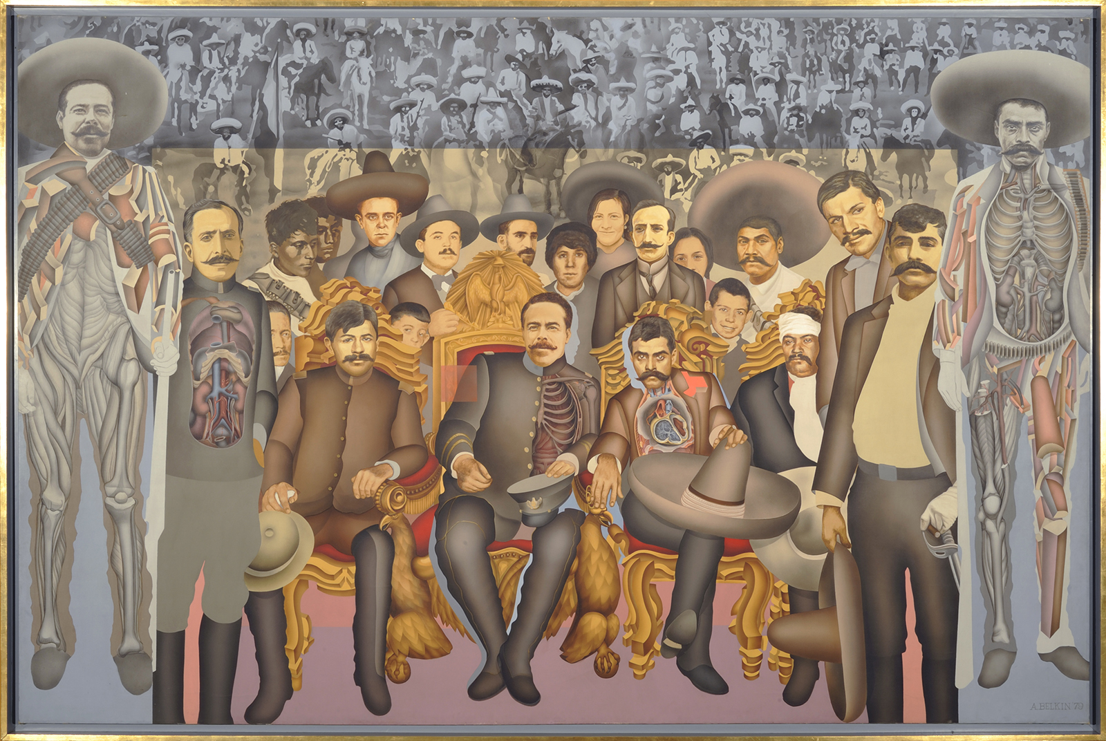 La llegada de los generales Zapata y Villa al Palacio Nacional el 6 de diciembre de 1914