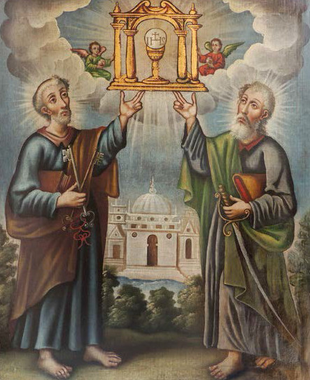 San Pedro y san Pablo/Alegoría del triunfo de la Iglesia