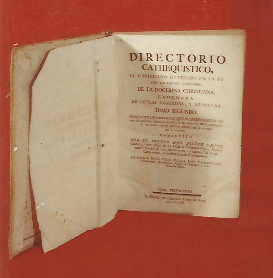 Libro Directorio Cathequistico, el Christiano Ilustrado en la Fe