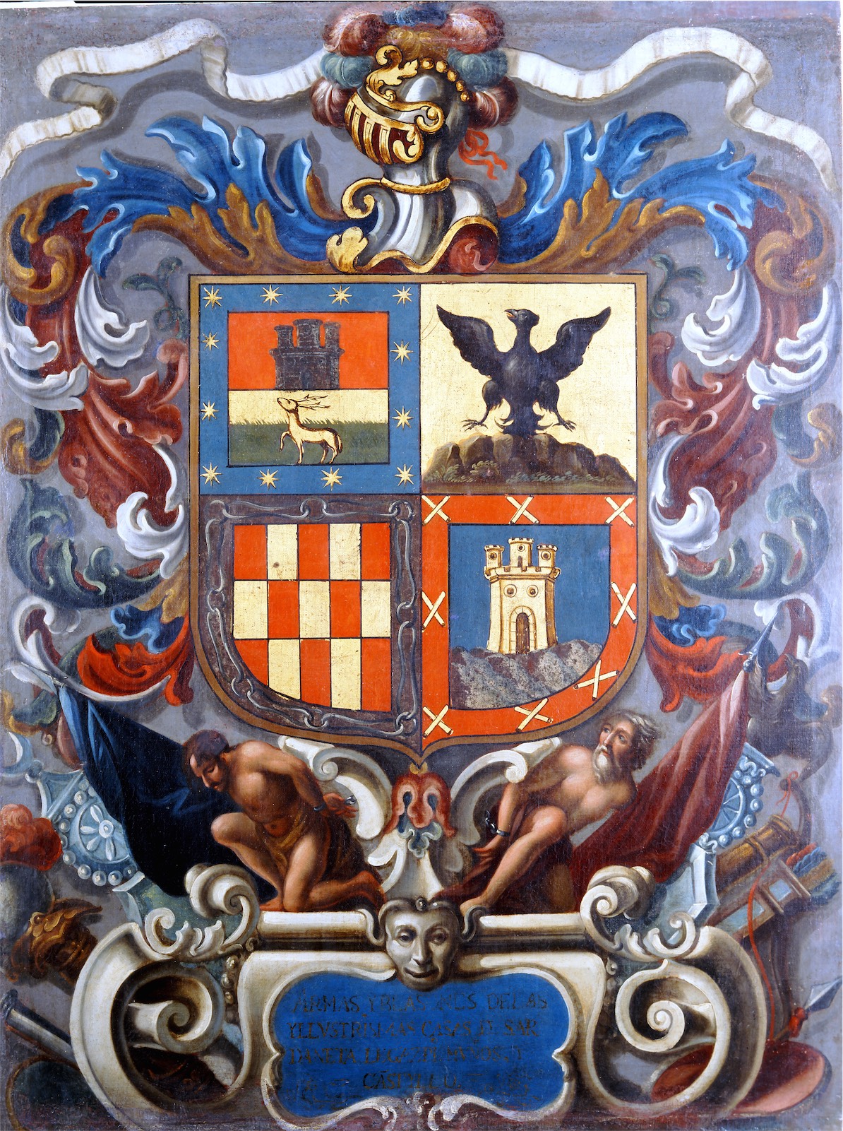 Escudo de armas de la casa de Urdaneta Legazpi Muñoz y Castillo