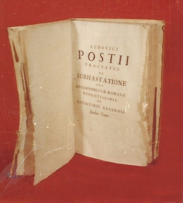 Libro Ludovici Postii J V Peursini Jam Macerayae Picenique Locumtenentis e Illius Rotae Auditoris ac Praetoris de Subhastationes Coloniae Allobrogum