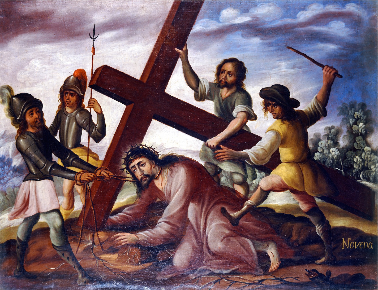 Jesús cae por tercera vez bajo el peso de la cruz