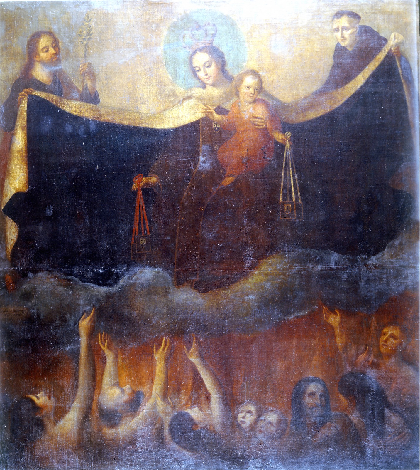 Patrocinio de la Virgen del Carmen a las ánimas del purgatorio