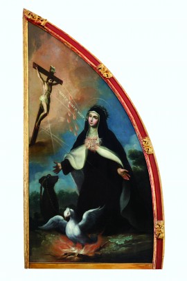 Santa María Magdalena de Pazzi recibiendo los estigmas