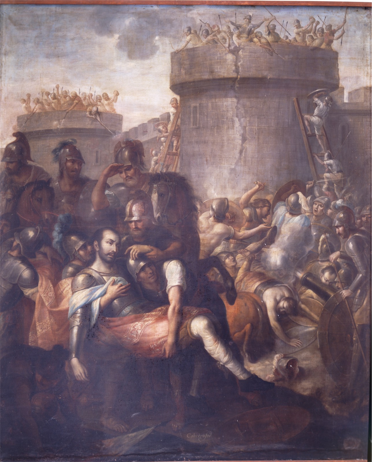 San Ignacio herido en la batalla de Pamplona