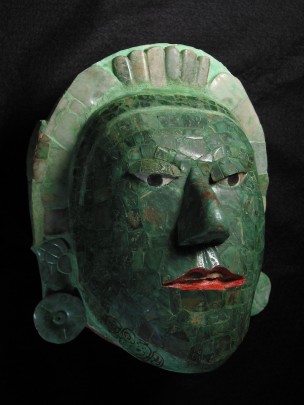 Máscara funeraria con el nombre de Yuknoom Ch’een II