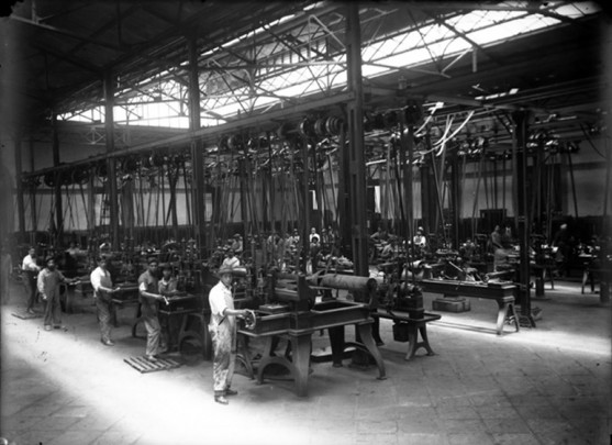 Obreros de industria textil