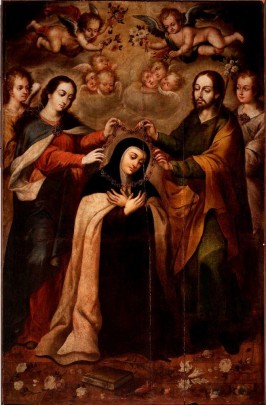 Santa Teresa recibiendo el collar de la Orden