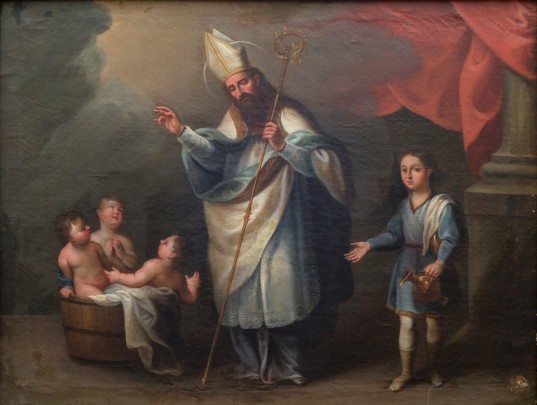San Nicolás de Bari salvando a tres niños
