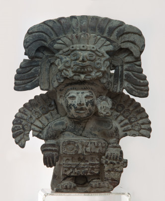Urna con representación de Pitao Cocijo, dios de los truenos y la lluvia