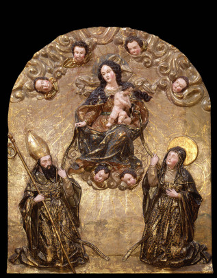 Virgen María con san Agustín y santa Mónica