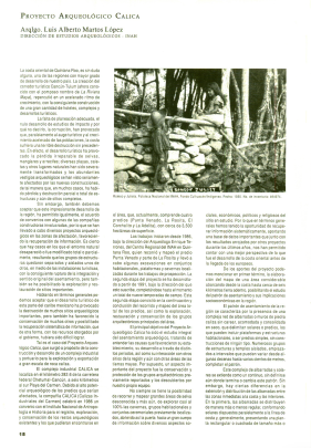 Proyecto arqueológico Calica. Diario de Campo. Boletín interno de los investigadores del área de Antropología N°. 40 (2002) enero-febrero