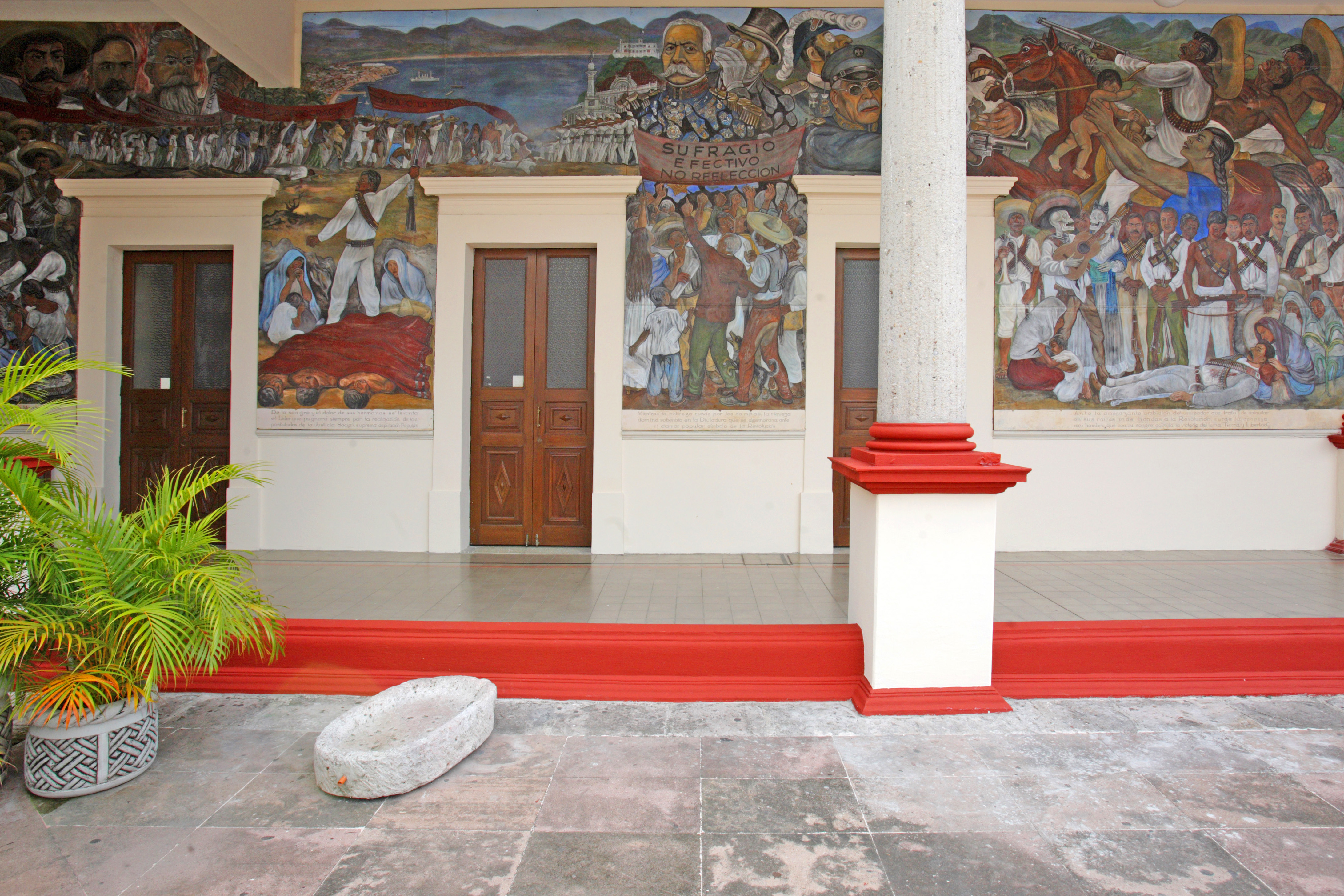  The mural The Revolution in Guerrero is located in the west corridor of the museum