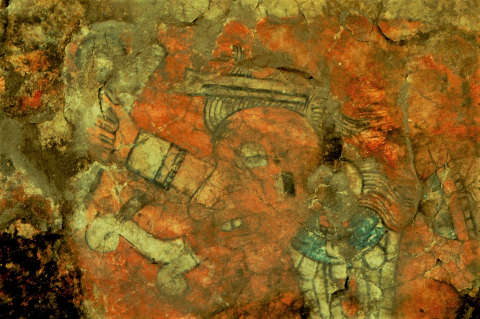Detalle del rostro de Cipactónal, creador del tiempo