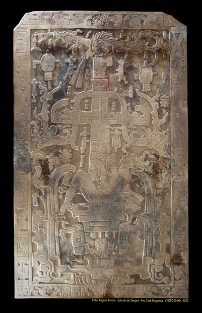 Lápida del sarcófago, Templo de las Inscripciones