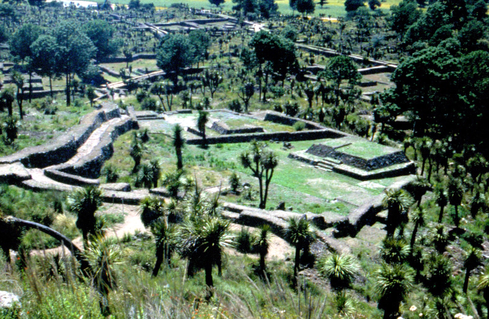 Elite residential unit; to the left, a pre-Hispanic street