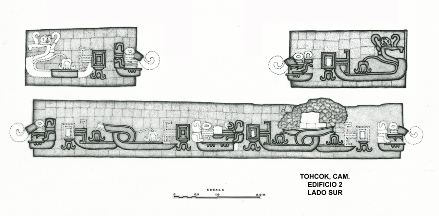 Figure 6. Stucco facade masks, building 2 south
