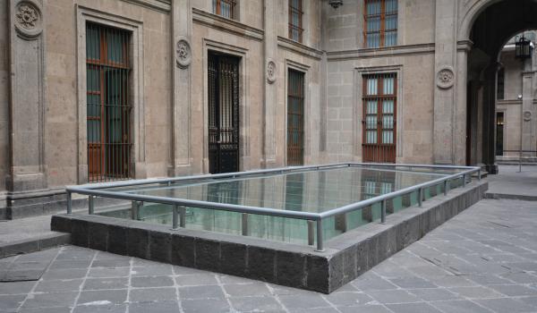 Ventana arqueológica Palacio Nacional