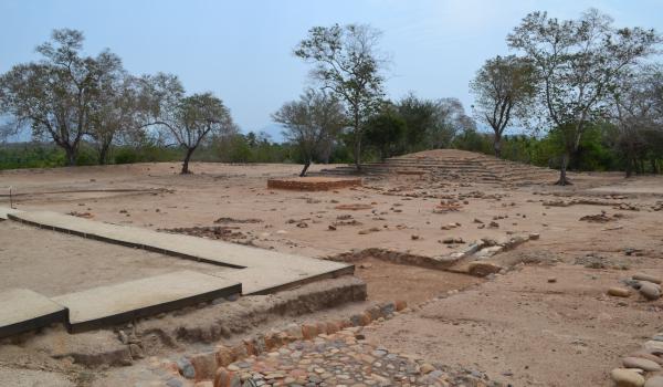Vista de la sección de la Corona del Montículo B