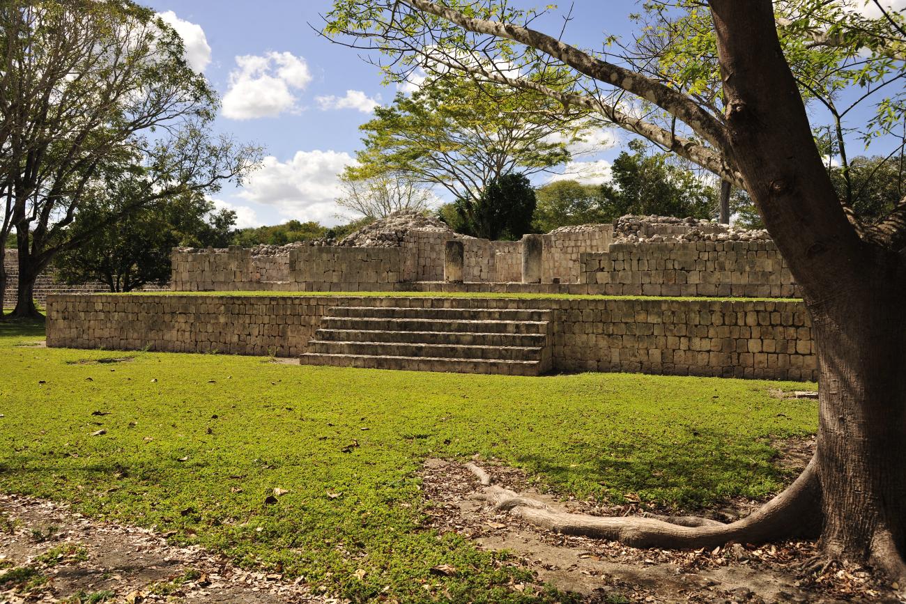 A view of the North Temple at the Edzná archaeological site
