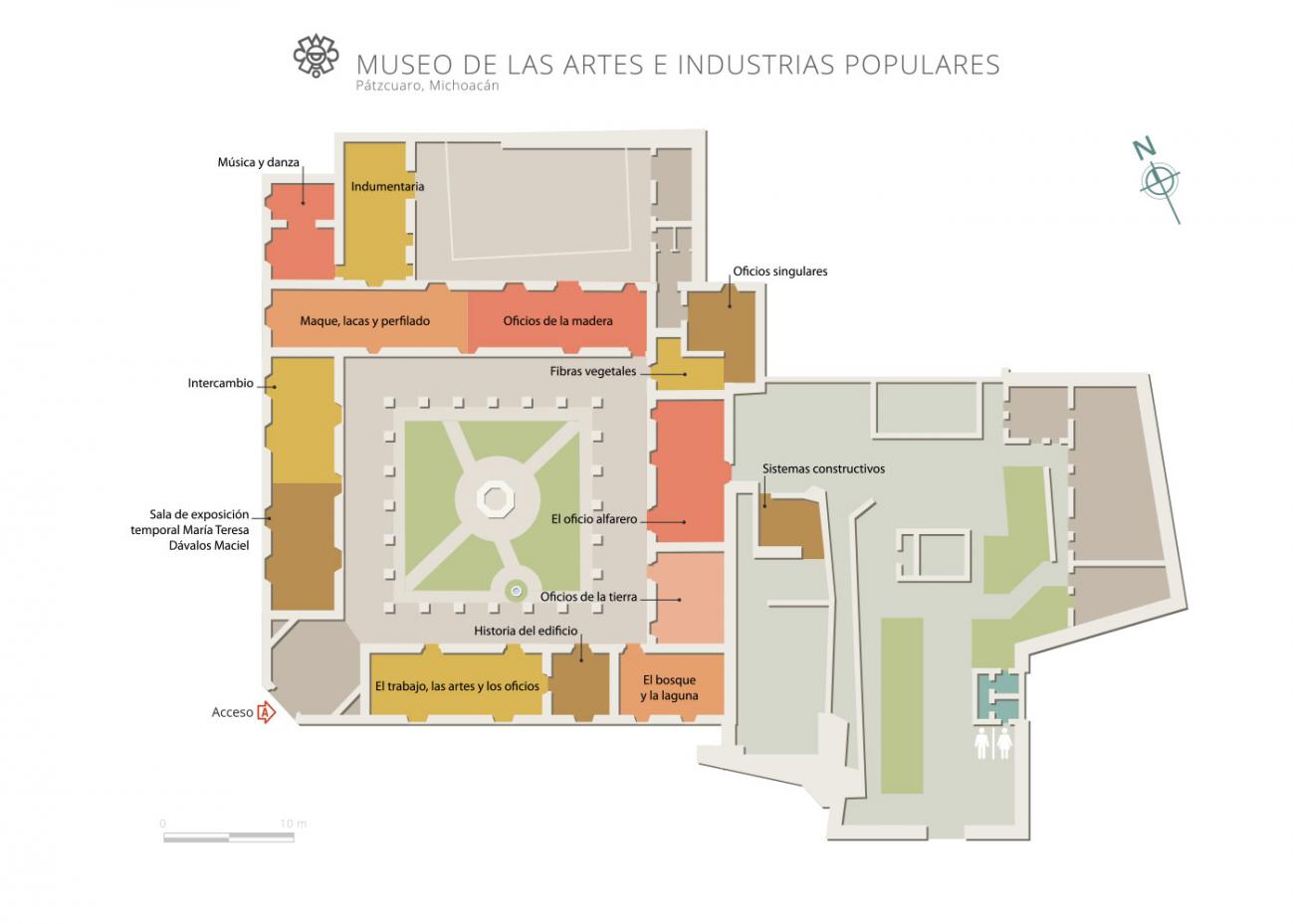 Croquis Museo Local de Artes e Industrias Populares de Pátzcuaro