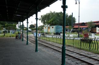 Andén en la antigua estación de ferrocarril Cuautla Morelos, México