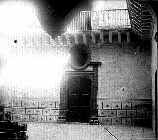 Patio de la casa que habitó Ignacio Allende, vista parcial ca. 1910