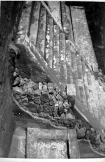 Piramide de El Tecolote, vista de las escalinatas