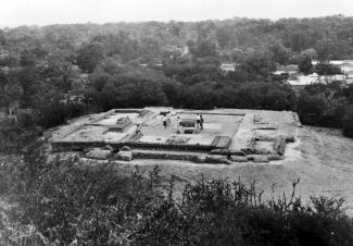 Panorámica del sitio de Zaachila en Oaxaca, reprografía