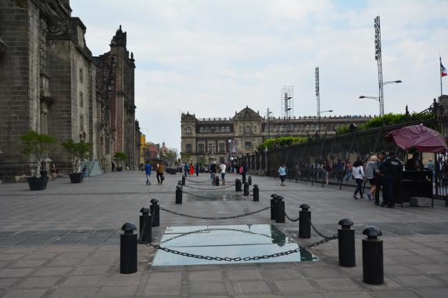 Ventana arqueológica Atrio de la Catedral Metropolitana