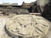 La Coyolxauhqui al pie de la escalinata del templo de Huitzilopochtli (lado sur del Templo Mayor)